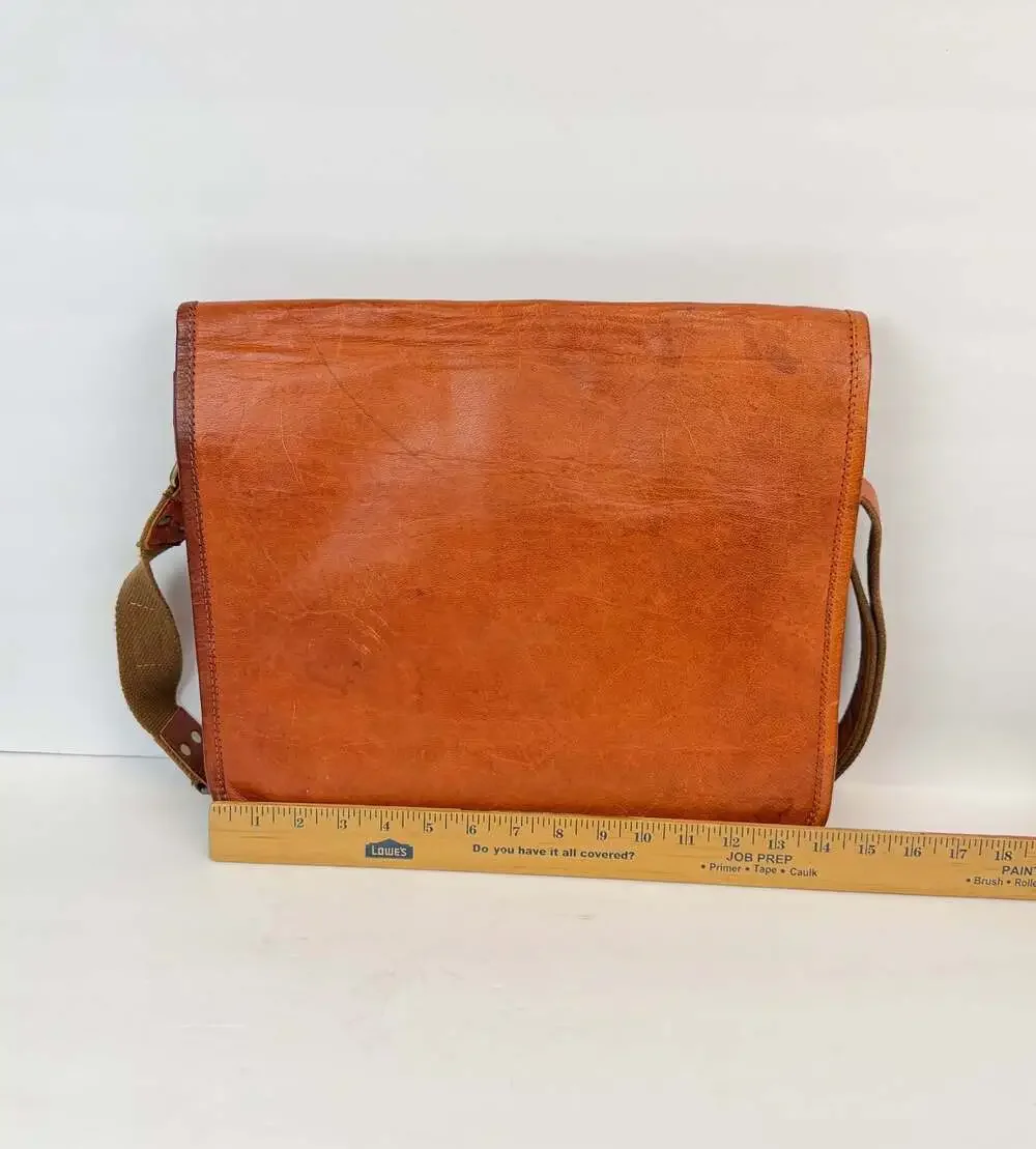 Berliner Bags Vintage Style Leather Messenger Bag Adjustable Shoulder Strap